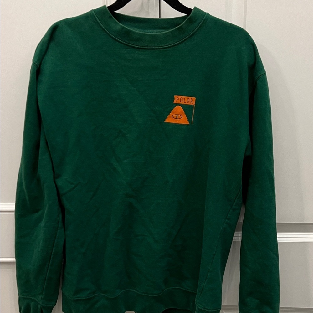 Poler Forest Green Crewneck Sweater